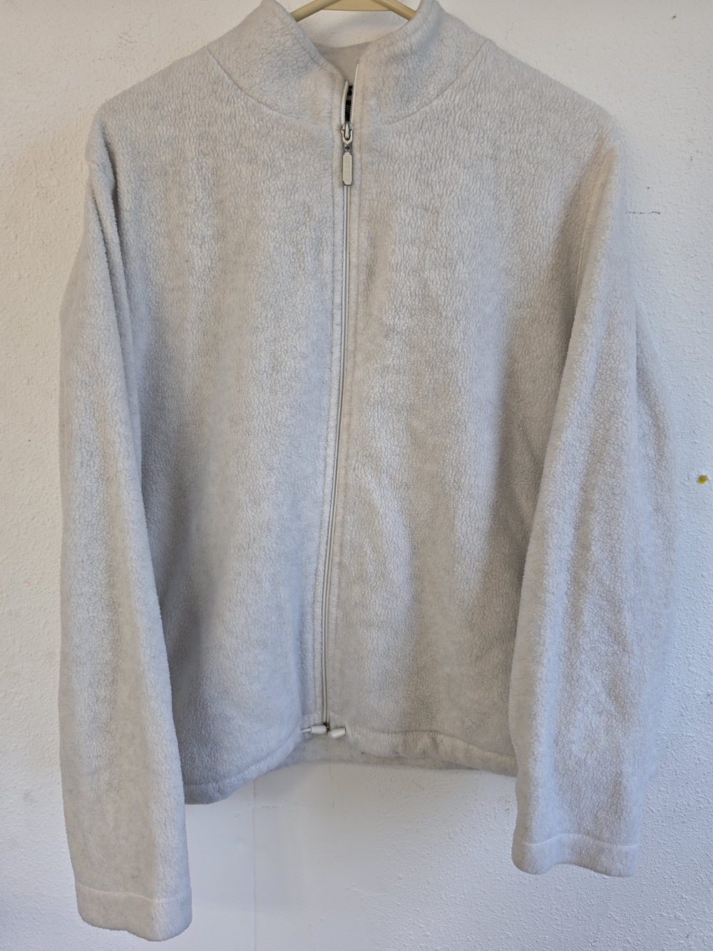 Carolyn Taylor Women's Light Gray Full-Zip Fleece Sweater